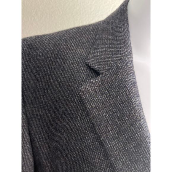 Oscar de la Renta Men’s 100% Lambswool Blazer Sport Coat 42L Gray 3-Button - Picture 5 of 7